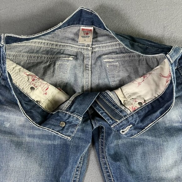 TRUE RELIGION Jeans mens 32 X 29 Bootcut Flap - Picture 7 of 12